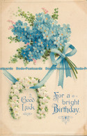 R001511 Greeting Postcard. Good Luck For A Bright Birthday. Flowers. Davidson Br - Monde