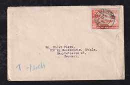 Tanganyika Kenya Uganda 1949 Cover 20c UPU NAIROBI X MECKENHEIM Germany Letter Inside - Kenya, Ouganda & Tanganyika