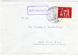 BRD 1963, Landpost Stpl. 6391 NAUNSTADT Auf Brief M. 20 Pf.  - Verzamelingen
