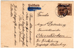 Saargebiet 1922, Gebr. 10 C./30 C. Ganzsache Antwortteil M. K1 HEINITZ - Lettres & Documents