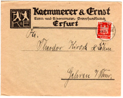 DR 1925, 10 Pf. Auf Illustriertem Firmen Brief V. Erfurt - Cartas & Documentos