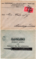 Schweden 1908, 2x10 öre Auf Firmenbrief V. Göteborg M. Rücks. Illustration - Lettres & Documents