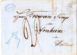 Mecklenburg-Schwerin 1865, K2 Doberan Auf Porto Brief N. Arnheim, NL - Mecklenbourg-Schwerin