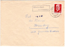DDR 1962, Landpost Stpl. KLOSTERDORF über Strausberg 2 Auf Brief M. 20 Pf. - Storia Postale