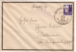 DDR 1953, Landpost Stpl. BODENRODE über Heiligenstadt Auf Trauer Brief M. 6 Pf.  - Cartas & Documentos