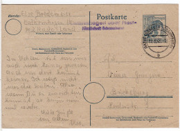1948, Landpost Stpl. KATHRINHAGEN über Raste Auf 12 Pf. Ganzsache - Brieven En Documenten