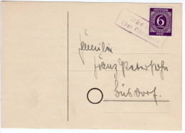 1946, Landpost Stpl. BÜSDORF über Stommeln Auf Orts-Karte. Als Entwertung Selten - Storia Postale