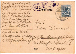1948, Landpost Stpl. 23 SANDHATTEN über Oldenburg Auf Karte M. 12 Pf.  - Cartas & Documentos