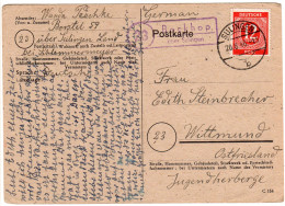 1946, Landpost Stpl. 23 BOCKHOP über Sulingen Auf Karte M. 12 Pf. N. Wittmund - Cartas & Documentos