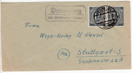 1947, Landpost Stpl. DUTTENBERG über Heilbronn Auf Brief M. 2x12 Pf - Storia Postale