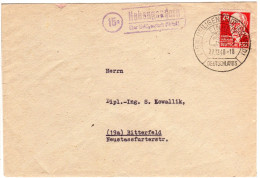1948, Landpost Stpl. 15a HOHENGANDERN über Heiligenstadt Auf Brief M. 24 Pf - Briefe U. Dokumente
