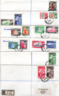Zanzibar 1963, Kpl. Ausgabe Landesmotive, Alle 16 Werte Auf 6 Briefen - Tanzanie (1964-...)