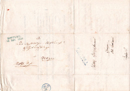 Württemberg 1848, L2 ROTTWEIL U. Innen TÜBINGEN Auf Wende Brief  - Prephilately
