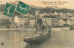 66 - Port Vendres - Départ Pour Oran De La Madjerda - Animée - Bateaux - Correspondance - CPA - Oblitération Ronde De 19 - Port Vendres