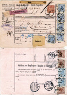 Österreich 1899, 10 Marken Auf Paketkarte V. Haida N. Dänemark. Gute Frankatur! - Brieven En Documenten