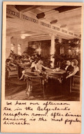 RED STAR LINE : On-board S.S. Belgenland - We Have Our Afternoon Tea… (from Serie Interior Photos) - Paquebots