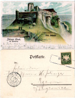Bayern 1902, R3-Aushilfstempel SCHESSLITZ Auf Schloß Giech Litho-AK M. 5 Pf - Cartas & Documentos