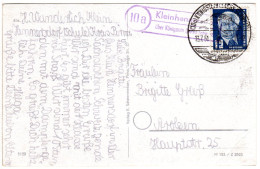 DDR 1951, Landpost Stpl 10a KLEINHENNERSDORF über Königstein Auf Karte M. 12 Pf - Covers & Documents