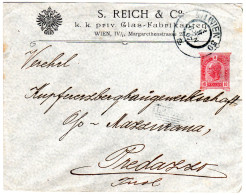 Österreich 1907, 10 H. S. Reich & Co. Privat Ganzsache Brief V. Wien N. Predazzo - Cartas & Documentos