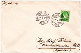 Norwegen 1937, Sonder Stpl. NORD-NORGES VAREMESSE BODÖ Auf Brief M. 7 öre - Covers & Documents