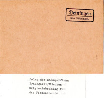 Landpoststellen Stpl. DEININGEN über Nördlingen, Originalprobe Aus Archiv - Covers & Documents