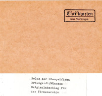 Landpoststellen Stpl. CHRISTGARTEN über Nördlingen, Originalprobe Aus Archiv - Cartas & Documentos