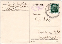 DR 1937, Landpost Stpl. KELLENBACH über Kirn Auf Karte M. 6 Pf. - Cartas & Documentos