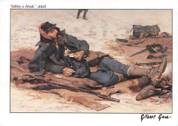 Art - Peinture - William Gilbert Gaul - Taking A Break - Détail - Soldat - CPM - Carte Neuve - Voir Scans Recto-Verso - Peintures & Tableaux
