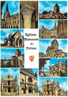 86 - Poitou - Eglises Romanes En Poitou - Multivues - Blasons - Flamme Postale De Saint Savin - CPM - Voir Scans Recto-V - Autres & Non Classés
