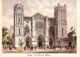 86 - Poitiers - La Cathédrale Saint Pierre - Reproduction D'une Estampe Originale - Gravue Ancienne - Flamme Postale SOS - Poitiers