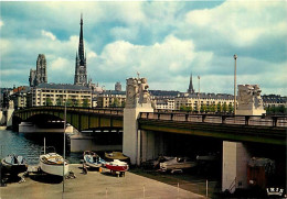 76 - Rouen - Le Pont Boieldieu Et La Cathédrale - Carte Neuve - CPM - Voir Scans Recto-Verso - Rouen