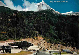 74 - Chamonix - Mont-Blanc - Entrée Du Tunnel Du Mont-Blanc Coté France - Aiguille Du Midi - Automobiles - Bus - Flamme  - Chamonix-Mont-Blanc