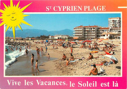 66 - Saint Cyprien - La Plage - Scènes De Plage - Femmes En Maillot De Bain - CPM - Voir Scans Recto-Verso - Saint Cyprien