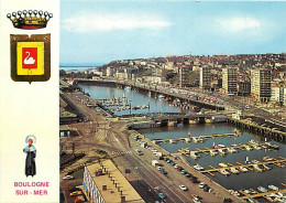 62 - Boulogne Sur Mer - Vue Générale Aérienne - Le Port De Plaisance - Immeubles - Buildings - Blasons - CPM - Carte Neu - Boulogne Sur Mer