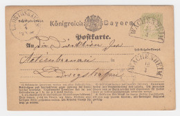 Bayern 1874, HKS Wachenheim Auf 2 Kr. Ganzsache An Actien Brauerei Ludwigshafen - Briefe U. Dokumente
