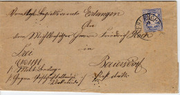 Bayern 1886, EF 20 Pf. Auf Doppel Brief V. Erlangen N. Baiersdorf - Storia Postale