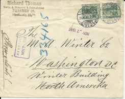 DR 1910, Dresden, Brauerei Brief M. Ermäßigtem Porto (sog. Direkter Weg) N. USA - Lettres & Documents