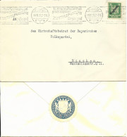 DR 1926, 5 Pf. Dienst Auf Brief V. München M. Rs. Ministerium Verschluss Siegel - Lettres & Documents