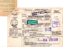 Japan 1971, Paketkarte V. Tokyo M. Schweden Postformular U. Porto Etikett - Otros - Asia