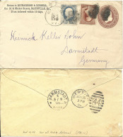 DR 1886, Klaucke Nr.47 DARMSTADT Rs. Als Ank.Stpl. Auf Brief V. Maysville, USA - Briefe U. Dokumente