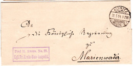 DR 1894, Frei Lt Avers No.21 Kreis-Bau-Insp. Auf Brief V. KONITZ N. Marienwerder - Briefe U. Dokumente