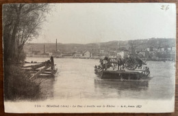 Miribel - La Bac à Traille Sur Le Rhône - Beau Plan Animé Attelage Chevaux - Imprimerie CATALA à PARIS - Non Classés