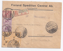 Finnland DR 1922, Einschrieben Brief M. 7 Werten V. Helsinki H:o II. #1624 - Andere & Zonder Classificatie