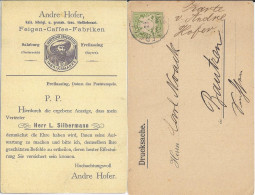 Bayern 1889, EF 3 Pf Auf Rücks. Illustrierter Reklame Karte V. Freilassing #2882 - Briefe U. Dokumente
