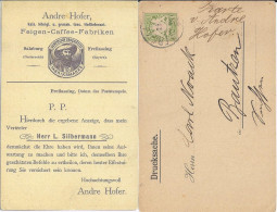 Bayern 1889, EF 3 Pf Auf Rücks. Illustrierter Reklame Karte V. Freilassing #2882 - Lettres & Documents