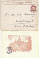 Bayern 1900, München, Bilder Brief Hotel Dt. Kaiser.  Stempel M. Kl. JZ! #1907 - Covers & Documents