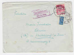 1950, Fesselsdorf über Bamberg, Landpost Stpl. Auf  Brief M. Notopfer. #1137 - Brieven En Documenten