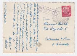 BRD 1956, Lauenhain über Ludwigsstadt, Landpost Stpl. Auf Karte M. 20 Pf. #111 - Lettres & Documents