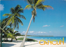 MEXIQUE. CANCUN MEXICO (ENVOYE DE). " CANCUN  VIRGIN BEACHES OF THE MEXICAN CARIBBEAN " .ANNEE 2000 + TEXTE + TIMBRE - Mexique