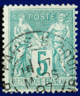 -Sage    Obl   :  BUREAUX De QUARTIER De PARIS.  PL DE LA REPUBLIQUE.1897. - 1876-1898 Sage (Type II)